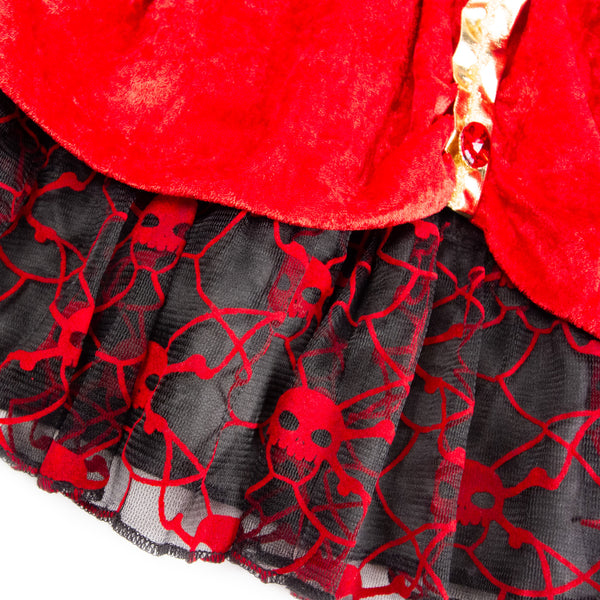 Pirate Princess Costume with Skull and Crossbones Lace
