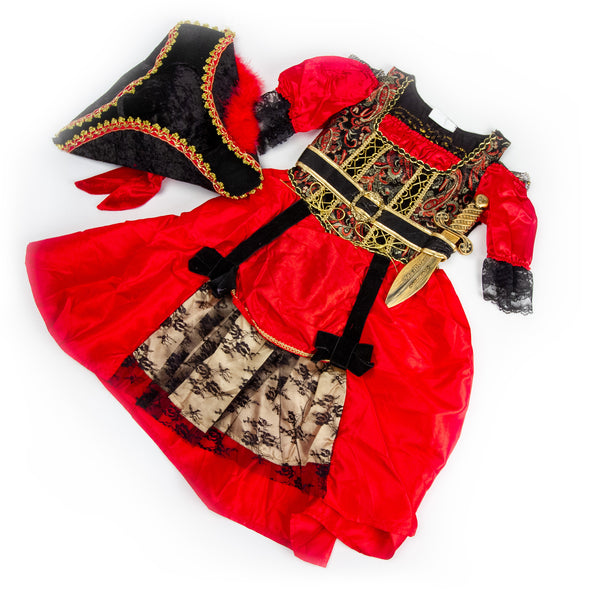 Red Pirate Princess (With Lace)