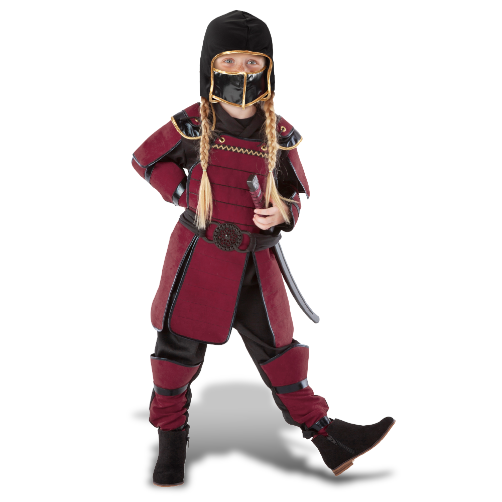 Costume da guerriero samurai rosso per uomo Costume da guerriero samurai rosso per uomo