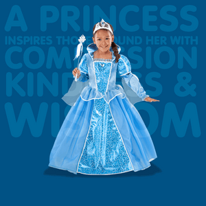 Teetot Princess Kids Costume: "A princess inspires those around her with compassion, kindness & wisdom."
