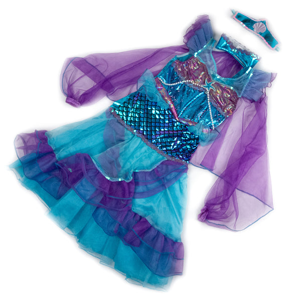 Sparkly Mermaid in Purple and Teal