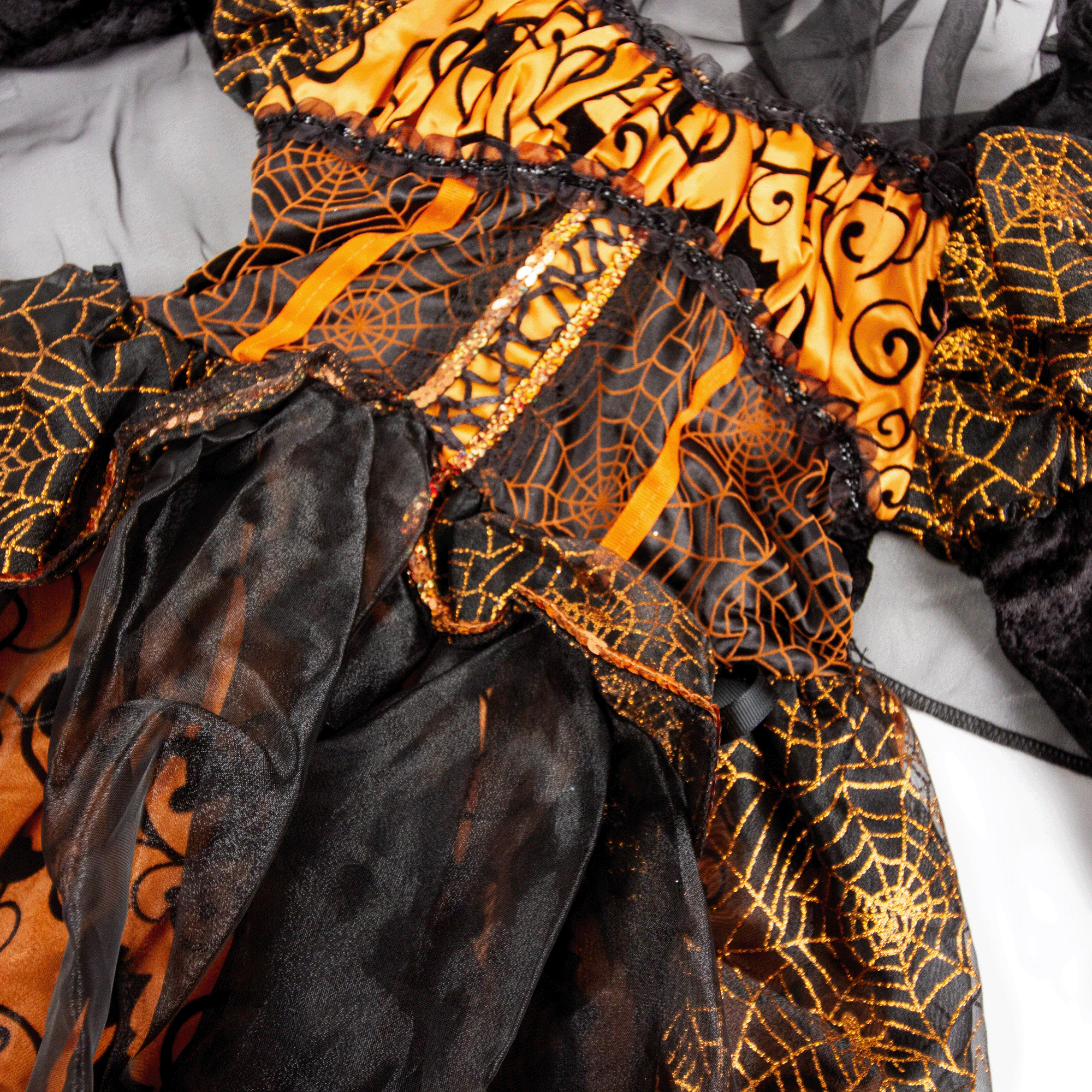 orange and black halloween dress Leni Maxi Dress – USA KOOKAÏ main image 1