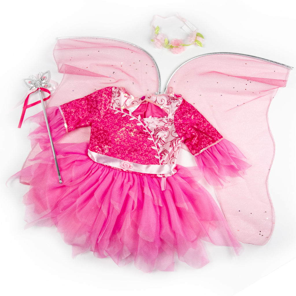 Pink Petal Fairy Halloween Costume for Girls Large 7/8 by Teetot Pink Petal Fairy Halloween Costume for Girls Large 7/8 by Teetot