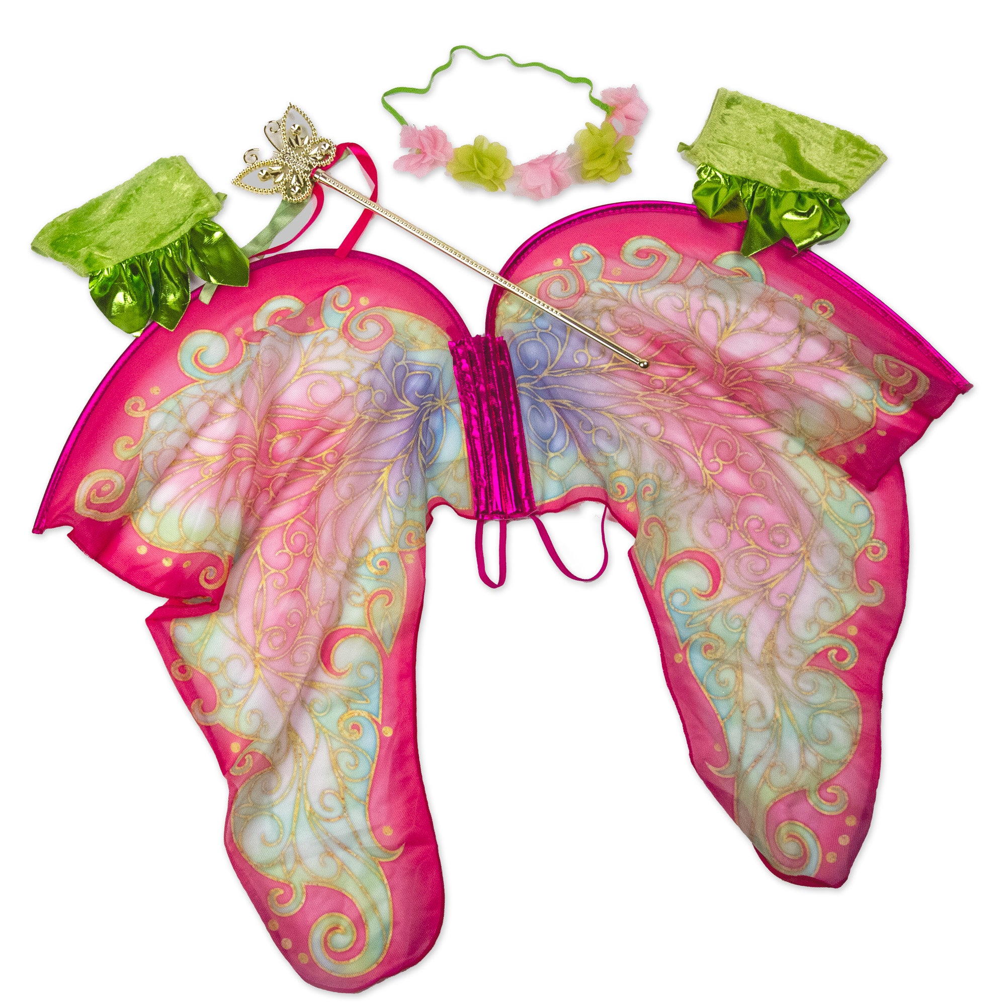 green and pink fairy dress Teetot & Co. Pink And Green Fairy Child Costume Size 3-4 Dress Only