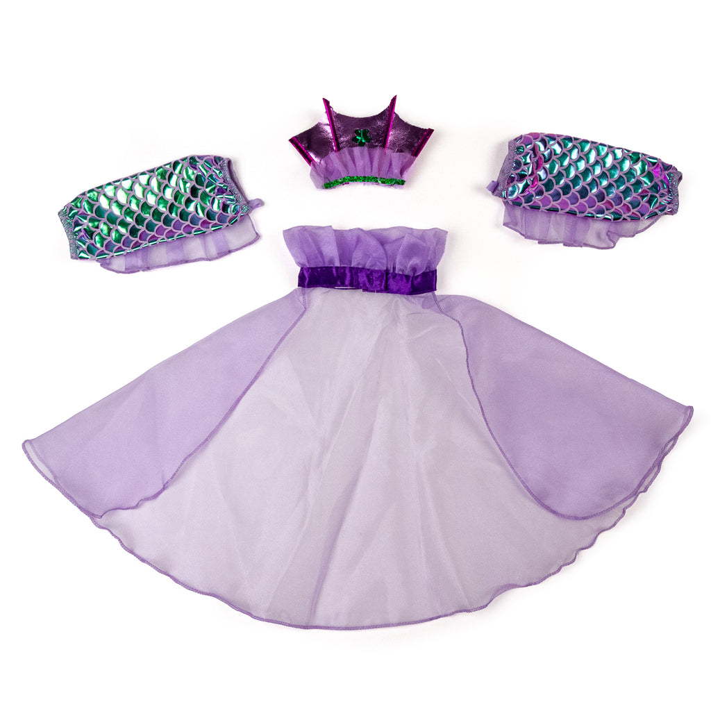 Sparkly Coral Mermaid Costume for Girls – Dress-Up Outfit for Ages 3-8 –  Teetot & Co., Inc